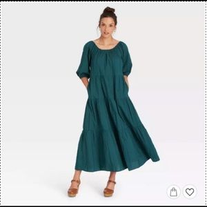 Teal maxi dress